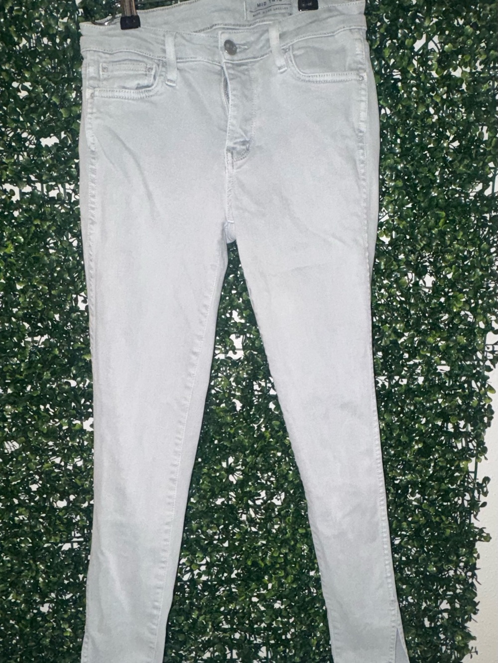 Light Gray Skinny Jeans with Stretch - Women's Slim Fit